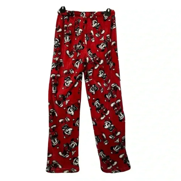 Disney Mickey Mouse Plush Fleece Pajama Pants Bottoms Christmas Holiday Size S - Picture 2 of 12
